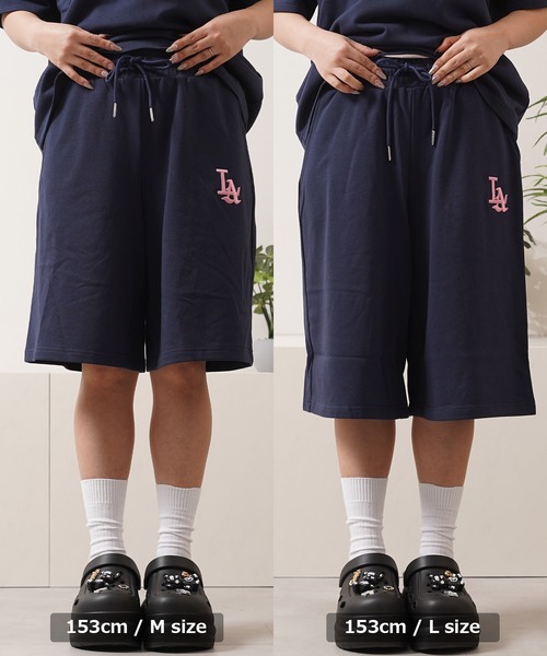 STAY GOLD（ステイゴールド）の「【STAYGOLD】LA ロゴ刺繍 スウェットショートパンツ / セットアップ対応 / LA Logo Embroidered Sweat Shorts（スウェットパンツ・レディース・グレー/ホワイト/ブラック/グリーン/ネイビー・M/L）」の14枚目の写真