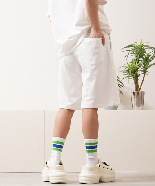 STAY GOLD（ステイゴールド）の「【STAYGOLD】LA ロゴ刺繍 スウェットショートパンツ / セットアップ対応 / LA Logo Embroidered Sweat Shorts（スウェットパンツ・レディース・グレー/ホワイト/ブラック/グリーン/ネイビー・M/L）」の17枚目の写真