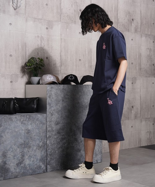 STAY GOLD（ステイゴールド）の「【STAYGOLD】LA ロゴ刺繍 スウェットショートパンツ / セットアップ対応 / LA Logo Embroidered Sweat Shorts（スウェットパンツ・レディース・グレー/ホワイト/ブラック/グリーン/ネイビー・M/L）」の13枚目の写真