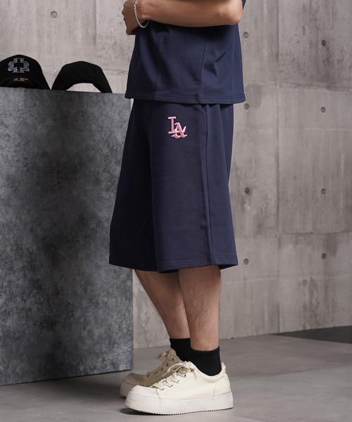 STAY GOLD（ステイゴールド）の「【STAYGOLD】LA ロゴ刺繍 スウェットショートパンツ / セットアップ対応 / LA Logo Embroidered Sweat Shorts（スウェットパンツ・レディース・グレー/ホワイト/ブラック/グリーン/ネイビー・M/L）」の11枚目の写真