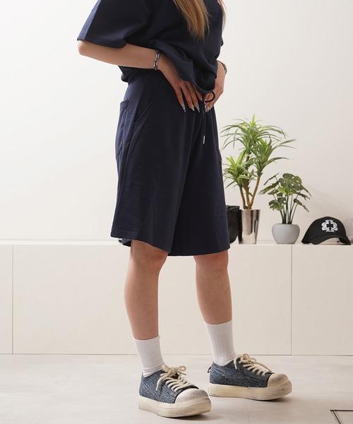 STAY GOLD（ステイゴールド）の「【STAYGOLD】LA ロゴ刺繍 スウェットショートパンツ / セットアップ対応 / LA Logo Embroidered Sweat Shorts（スウェットパンツ・レディース・グレー/ホワイト/ブラック/グリーン/ネイビー・M/L）」の7枚目の写真