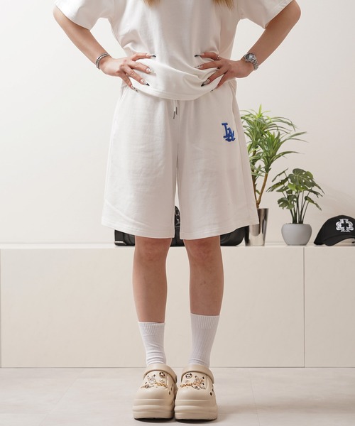 STAY GOLD（ステイゴールド）の「【STAYGOLD】LA ロゴ刺繍 スウェットショートパンツ / セットアップ対応 / LA Logo Embroidered Sweat Shorts（スウェットパンツ・レディース・グレー/ホワイト/ブラック/グリーン/ネイビー・M/L）」の20枚目の写真