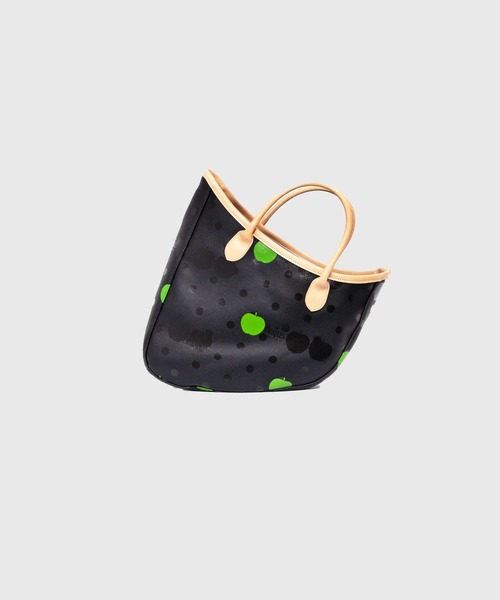 THE BEATLES CdG BOAT BAG APPLE PRINTED / Natural collour handle