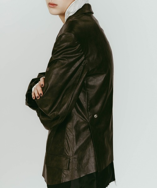 Knuth Marf（クヌースマーフ）の「vintage tailored jacket（テーラードジャケット・レディース・グレー/ブラック・FREE）」の4枚目の写真