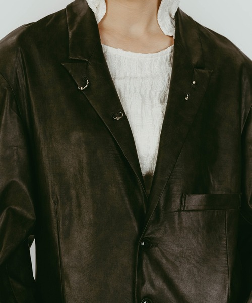 Knuth Marf（クヌースマーフ）の「vintage tailored jacket（テーラードジャケット・レディース・グレー/ブラック・FREE）」の6枚目の写真