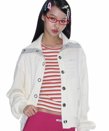 CRANK（クランク）の「ワッフルジャージアイレットジャケット_アイボリー（その他アウター）」