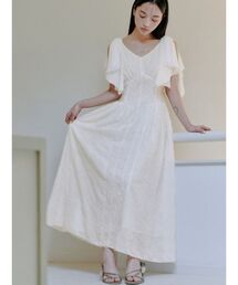 SNIDEL | リボンジャガードワンピース(ワンピース)