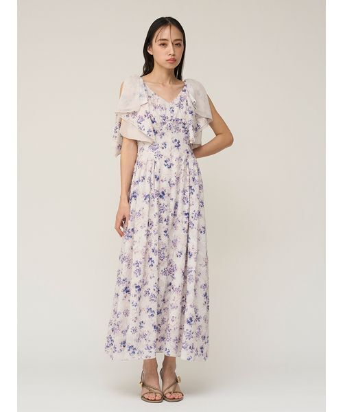 SNIDEL（スナイデル）の「リボンジャガードワンピース（ワンピース・レディース・その他/ブラック/アイボリー・1/0）」の6枚目の写真