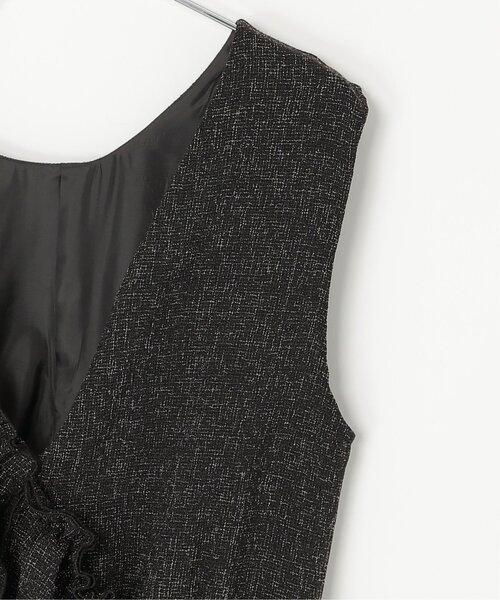 notch.(ノッチ)の「サマーツイードフリルオールインワン(サロペット/オーバーオール・レディース・グレー/アイボリー/ブラック/ブラウン・M)」の7枚目の写真