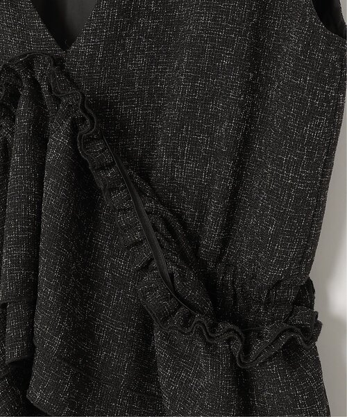 notch.(ノッチ)の「サマーツイードフリルオールインワン(サロペット/オーバーオール・レディース・グレー/アイボリー/ブラック/ブラウン・M)」の15枚目の写真