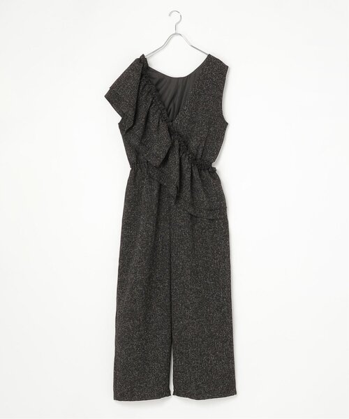 notch.(ノッチ)の「サマーツイードフリルオールインワン(サロペット/オーバーオール・レディース・グレー/アイボリー/ブラック/ブラウン・M)」の19枚目の写真
