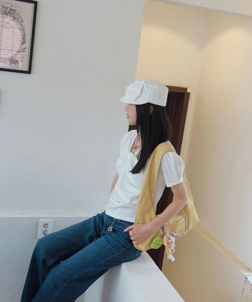 DEHEVE（デヘヴェ）の「Twist Puff T-shirt [Ivory]（Tシャツ/カットソー・レディース・アイボリー・FREE）」の3枚目の写真