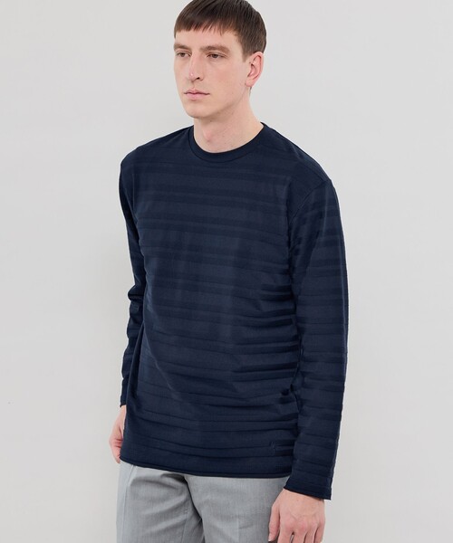 MACKINTOSH LONDON(マッキントッシュ ロンドン)の「リンクスボーダーロングスリーブTシャツ(Tシャツ/カットソー・メンズ・グレー/ネイビー/ホワイト・XL/L/M)」の3枚目の写真