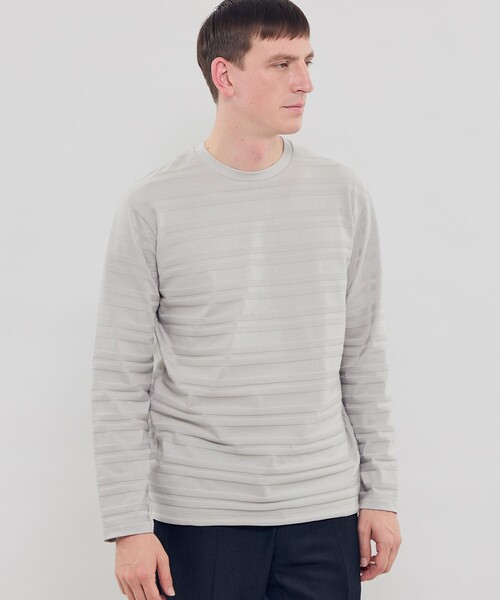 MACKINTOSH LONDON(マッキントッシュ ロンドン)の「リンクスボーダーロングスリーブTシャツ(Tシャツ/カットソー・メンズ・グレー/ネイビー/ホワイト・XL/L/M)」の2枚目の写真
