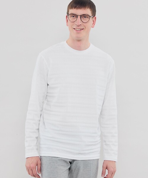 MACKINTOSH LONDON(マッキントッシュ ロンドン)の「リンクスボーダーロングスリーブTシャツ(Tシャツ/カットソー・メンズ・グレー/ネイビー/ホワイト・XL/L/M)」の1枚目の写真