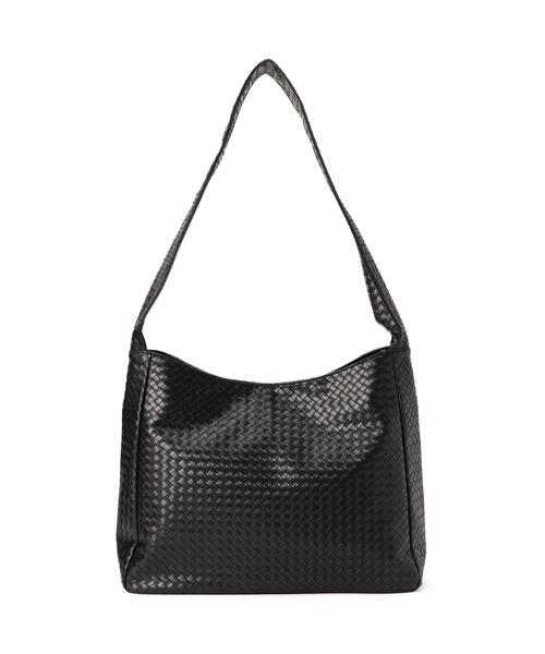 DANKE SCHON（ダンケシェーン）の「DankeSchon/ダンケシェーン/FAUX LEATHER WOVEN BAG（ショルダーバッグ・メンズ・ブラウン/ブラック・F）」の9枚目の写真