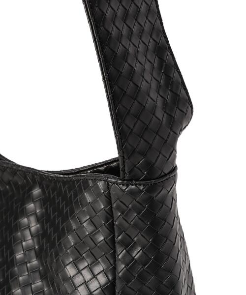 DANKE SCHON（ダンケシェーン）の「DankeSchon/ダンケシェーン/FAUX LEATHER WOVEN BAG（ショルダーバッグ・メンズ・ブラウン/ブラック・F）」の11枚目の写真