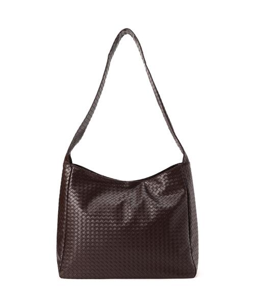 DANKE SCHON（ダンケシェーン）の「DankeSchon/ダンケシェーン/FAUX LEATHER WOVEN BAG（ショルダーバッグ・メンズ・ブラウン/ブラック・F）」の7枚目の写真