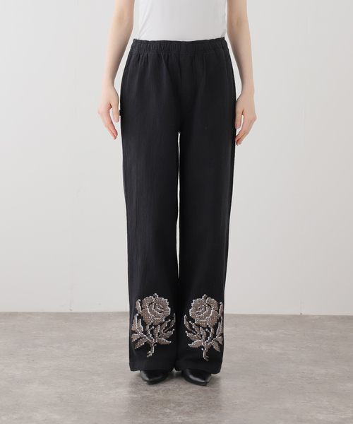 OBEY(オベイ)の「【OBEY / オベイ】 ROSES EMBELLISHED PANT(その他パンツ・レディース・ブラック・SMALL/X-SMALL)」の6枚目の写真