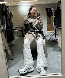 ANDRESD（アンドレスド）の「レースフレアパンツ / lace flare pants（その他パンツ）」