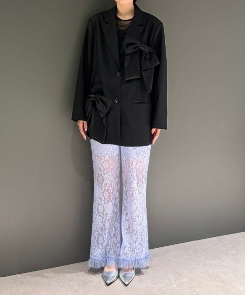 ANDRESD（アンドレスド）の「レースフレアパンツ / lace flare pants（その他パンツ・レディース・オフホワイト/ライラック/ブラック・L/M/S）」の16枚目の写真