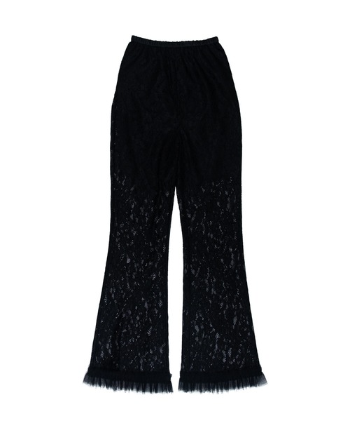 ANDRESD（アンドレスド）の「レースフレアパンツ / lace flare pants（その他パンツ・レディース・オフホワイト/ライラック/ブラック・L/M/S）」の9枚目の写真