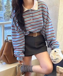 UP START（アップスタート）の「【TUNE】PL　ボーダーポロシャツ（ポロシャツ）」