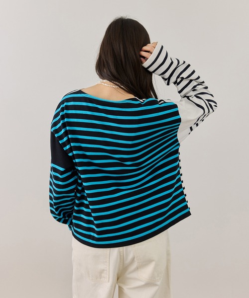 G.F.G.S. for ADAM ET ROPE'】別注ボートネックボーダー(Tシャツ G.F.G.S. for ADAM ET ROPE'】別注ボートネックボーダー(Tシャツ