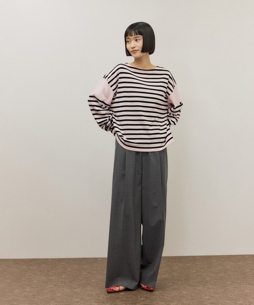 ADAM ET ROPE'(アダムエロペ)の「【G.F.G.S. for ADAM ET ROPE'】別注ボートネックボーダー(Tシャツ/カットソー・レディース・ターコイズブルー/ピンク/ホワイト・FREE)」の7枚目の写真