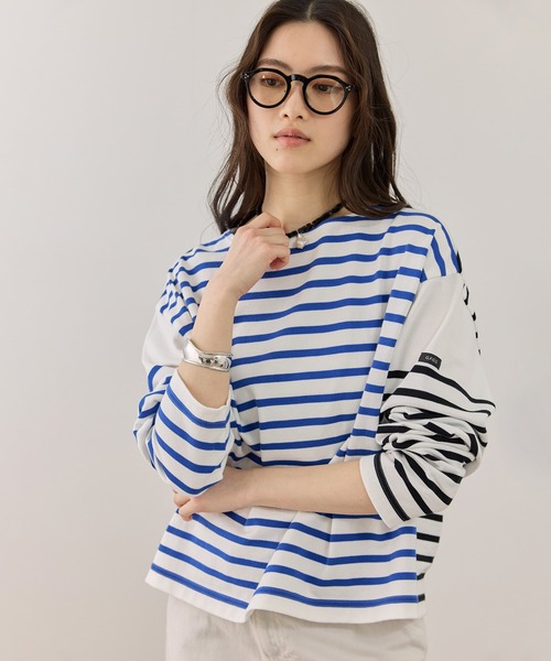 ADAM ET ROPE'(アダムエロペ)の「【G.F.G.S. for ADAM ET ROPE'】別注ボートネックボーダー(Tシャツ/カットソー・レディース・ターコイズブルー/ピンク/ホワイト・FREE)」の13枚目の写真