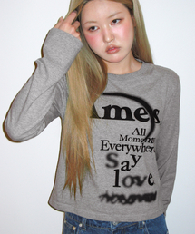 BIG TYPO LONGSLEEVE TEE GREY