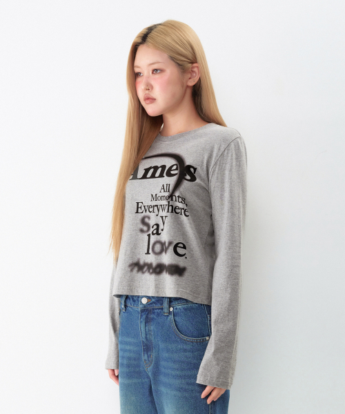 AMESWORLDWIDE(アメスワールドワイド)の「BIG TYPO LONGSLEEVE TEE GREY(Tシャツ/カットソー・レディース・その他・SMALL/MEDIUM/LARGE)」の5枚目の写真