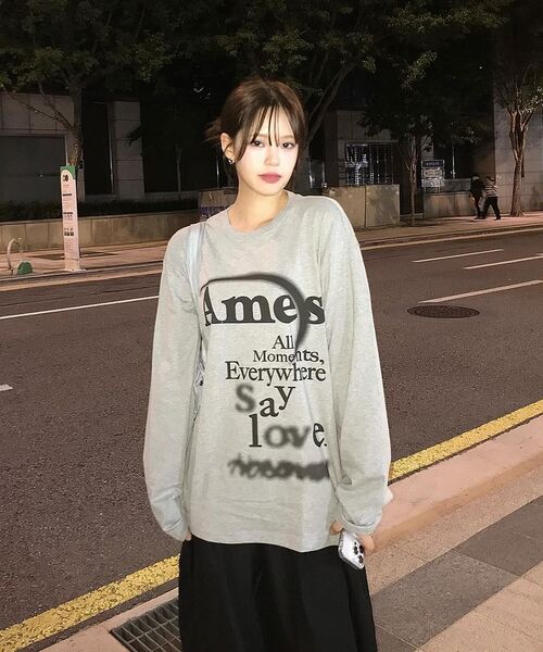 AMESWORLDWIDE(アメスワールドワイド)の「BIG TYPO LONGSLEEVE TEE GREY(Tシャツ/カットソー・レディース・その他・SMALL/MEDIUM/LARGE)」の14枚目の写真