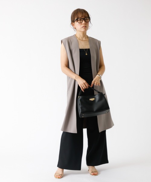 DESIGNWORKS(デザインワークス)の「【追加】アクアジャージカットオフロンクジレ(ベスト・レディース・グレイッシュベージュ・フリー)」の3枚目の写真
