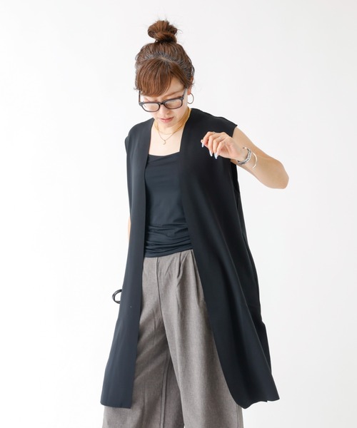 DESIGNWORKS(デザインワークス)の「【追加】アクアジャージカットオフロンクジレ(ベスト・レディース・グレイッシュベージュ・フリー)」の8枚目の写真