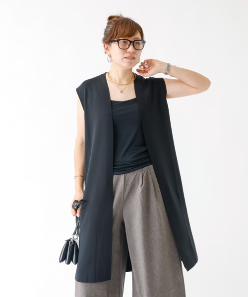 DESIGNWORKS(デザインワークス)の「【追加】アクアジャージカットオフロンクジレ(ベスト・レディース・グレイッシュベージュ・フリー)」の15枚目の写真
