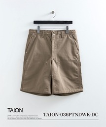 【TAION(タイオン)】〈ユニセックス〉ノンダウン ワーク ショートパンツ-コットンダックキャンバス