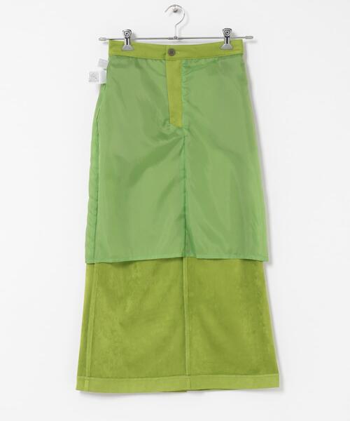 audrey and john wad（オードリーアンドジョンワッド）の「『別注』Audrey and John Wad×DOORS　スウェードスカート（スカート・レディース・ブラウン/グリーン/ベージュ・FREE）」の4枚目の写真