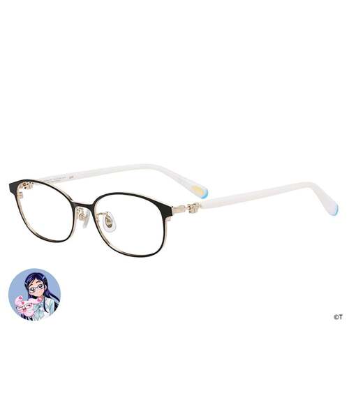 Zoff｜ふたりはプリキュア Max Heart キュアホワイト&ミップルモデル ウェリントン型 メガネ｜プリキュア 軽量 眼鏡 伊達めがね 度付きレンズ交換 度あり 度なし おしゃれ 読書 ビジネス