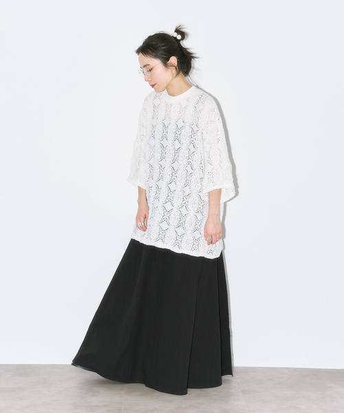 CITYSHOP(シティーショップ)の「《追加》LACE Tシャツ(Tシャツ/カットソー・レディース・ブラック/ホワイト・FREE)」の6枚目の写真