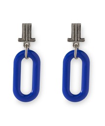 LANVIN en Bleu | サマーカラー オーバルモチーフピアス(ピアス（両耳用）)