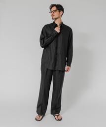 LINEN WIDE EASY PANTS