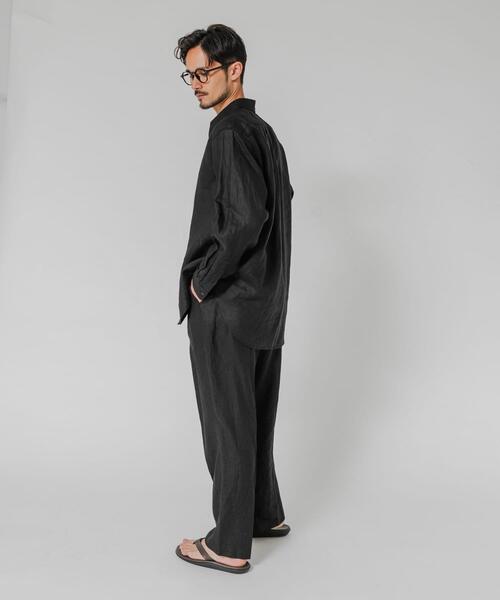 URBAN RESEARCH（アーバンリサーチ）の「LINEN WIDE EASY PANTS（その他パンツ・メンズ・ブラック/ベージュ/ネイビー・MEDIUM/LARGE）」の4枚目の写真
