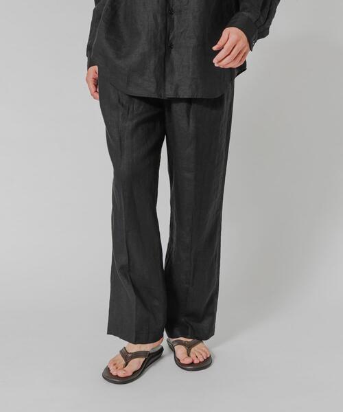 URBAN RESEARCH（アーバンリサーチ）の「LINEN WIDE EASY PANTS（その他パンツ・メンズ・ブラック/ベージュ/ネイビー・MEDIUM/LARGE）」の5枚目の写真