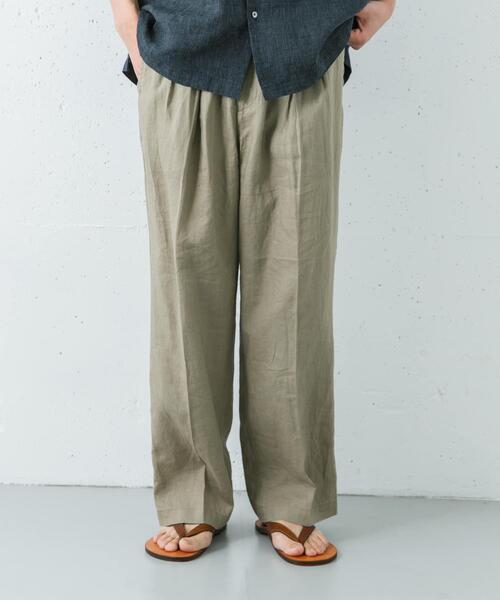 URBAN RESEARCH（アーバンリサーチ）の「LINEN WIDE EASY PANTS（その他パンツ・メンズ・ブラック/ベージュ/ネイビー・MEDIUM/LARGE）」の17枚目の写真