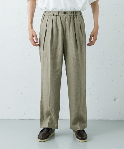 URBAN RESEARCH（アーバンリサーチ）の「LINEN WIDE EASY PANTS（その他パンツ・メンズ・ブラック/ベージュ/ネイビー・MEDIUM/LARGE）」の4枚目の写真