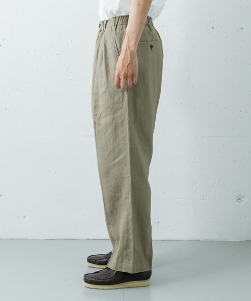URBAN RESEARCH（アーバンリサーチ）の「LINEN WIDE EASY PANTS（その他パンツ・メンズ・ブラック/ベージュ/ネイビー・MEDIUM/LARGE）」の5枚目の写真