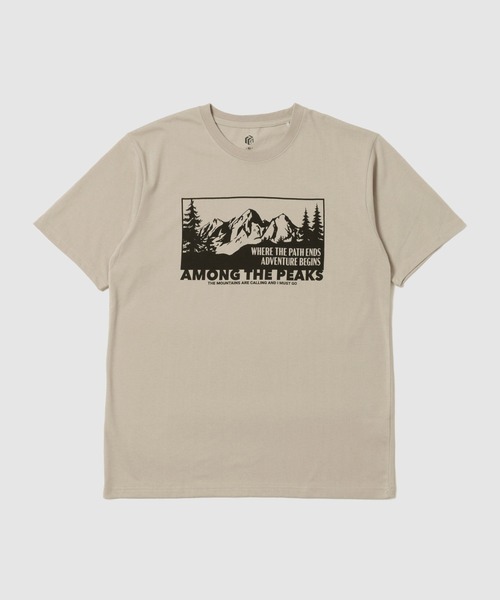 Mac-House(マックハウス)の「【T-GRAPHICS / ティーグラフィックス】 TC天竺 アウトドアモチーフ レギュラー 半袖Tシャツ(Tシャツ/カットソー・メンズ・ブラック/カーキ/ネイビー/ベージュ/ホワイト・S/M/L/XL)」の3枚目の写真