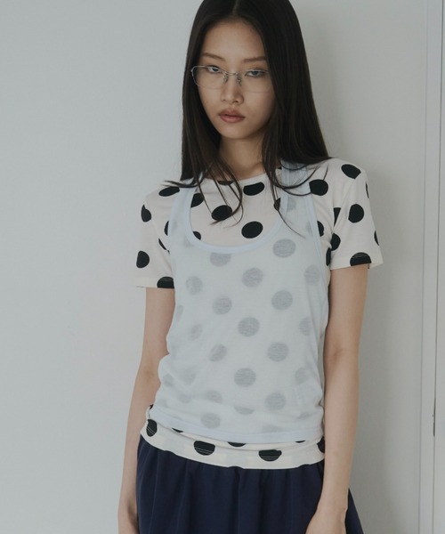 FEKETE(フェケテ)の「sheer halter top / シアーホルターネック(Tシャツ/カットソー・レディース・ライトブルー/ピンク/プラム・FREE)」の1枚目の写真