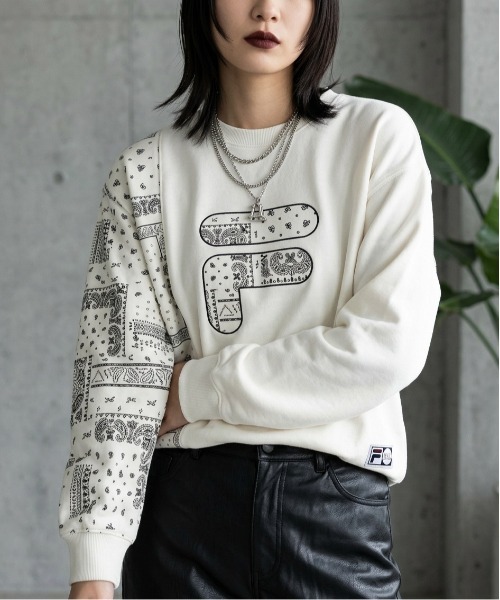 FILA(フィラ)の「SWEATSHIRT / 2PAC×FILAスウェットトップス(スウェット・メンズ・ネイビー/ホワイト・S/XL/L/M)」の1枚目の写真